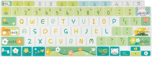 Cute Keyboard Cover for 2021 2020 MacBook Air 13 inch (Model: A2179 A2337) M1 Chip, Silicone Protective Skin, Cute Flowers in Saudi Arabia
