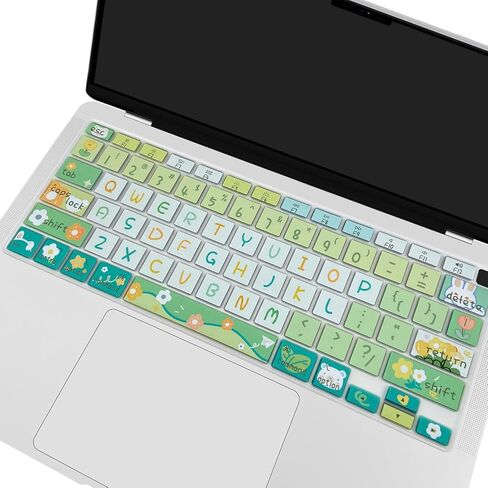Cute Keyboard Cover for 2021 2020 MacBook Air 13 inch (Model: A2179 A2337) M1 Chip, Silicone Protective Skin, Cute Flowers in Saudi Arabia