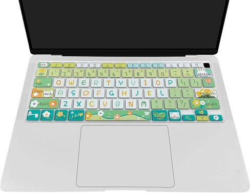 Cute Keyboard Cover for 2021 2020 MacBook Air 13 inch (Model: A2179 A2337) M1 Chip, Silicone Protective Skin, Cute Flowers in Saudi Arabia