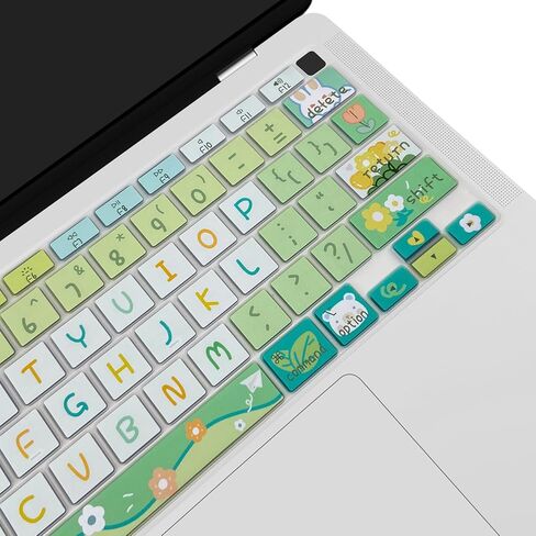 Cute Keyboard Cover for 2021 2020 MacBook Air 13 inch (Model: A2179 A2337) M1 Chip, Silicone Protective Skin, Cute Flowers in Saudi Arabia