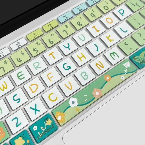 Cute Keyboard Cover for 2021 2020 MacBook Air 13 inch (Model: A2179 A2337) M1 Chip, Silicone Protective Skin, Cute Flowers in Saudi Arabia