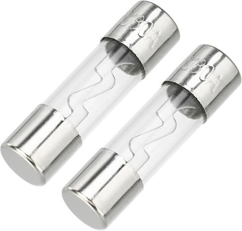 2 قطعة 10x38 مللي متر 0.39x1.50 بوصة 80A Universal AGU Glass Fuse - أنبوب فيوز السيارة حماية الطاقة أنبوب زجاجي - معدن فضي اللون in Kuwait