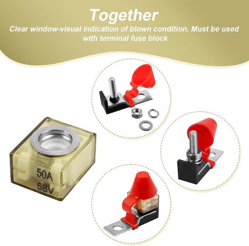 فيوز 50 أمبير لاستبدال الصمامات الطرفية لأنظمة البحر الأزرق، لحماية دوائر السيارات والرافعات والسفن التي تشحن in Kuwait