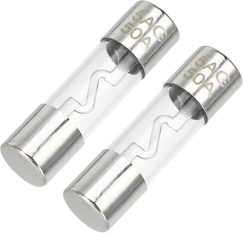 2 قطعة 10x38 مللي متر 0.39x1.50 بوصة 80A Universal AGU Glass Fuse - أنبوب فيوز السيارة حماية الطاقة أنبوب زجاجي - معدن فضي اللون in Kuwait