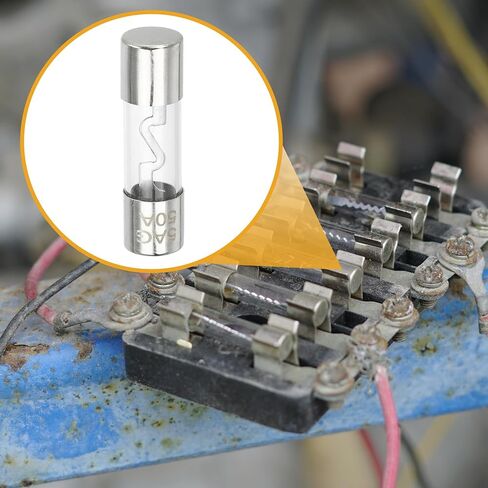 2 قطعة 10x38 مللي متر 0.39x1.50 بوصة 80A Universal AGU Glass Fuse - أنبوب فيوز السيارة حماية الطاقة أنبوب زجاجي - معدن فضي اللون in Kuwait