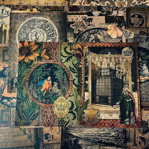 TAYASH Vintage Scrapbooking Materials Scrapbook kit Supplies Pack,Junk Journal Planners Aesthetic Room Wall Art DIY Decor,Collage Album Cottagecore Picture Frames Paper (Steam Cyberpunk) in Saudi Arabia