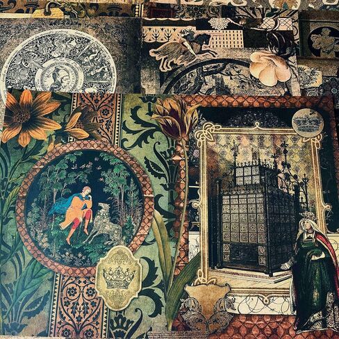 TAYASH Vintage Scrapbooking Materials Scrapbook kit Supplies Pack,Junk Journal Planners Aesthetic Room Wall Art DIY Decor,Collage Album Cottagecore Picture Frames Paper (Steam Cyberpunk) in Saudi Arabia