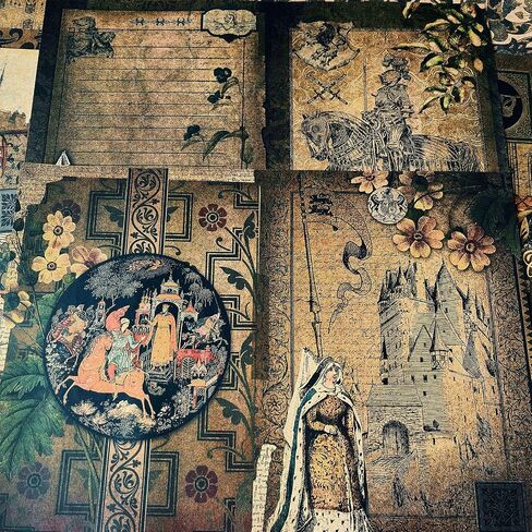 TAYASH Vintage Scrapbooking Materials Scrapbook kit Supplies Pack,Junk Journal Planners Aesthetic Room Wall Art DIY Decor,Collage Album Cottagecore Picture Frames Paper (Steam Cyberpunk) in Saudi Arabia