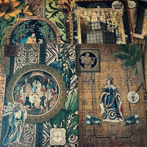 TAYASH Vintage Scrapbooking Materials Scrapbook kit Supplies Pack,Junk Journal Planners Aesthetic Room Wall Art DIY Decor,Collage Album Cottagecore Picture Frames Paper (Steam Cyberpunk) in Saudi Arabia
