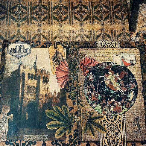 TAYASH Vintage Scrapbooking Materials Scrapbook kit Supplies Pack,Junk Journal Planners Aesthetic Room Wall Art DIY Decor,Collage Album Cottagecore Picture Frames Paper (Steam Cyberpunk) in Saudi Arabia