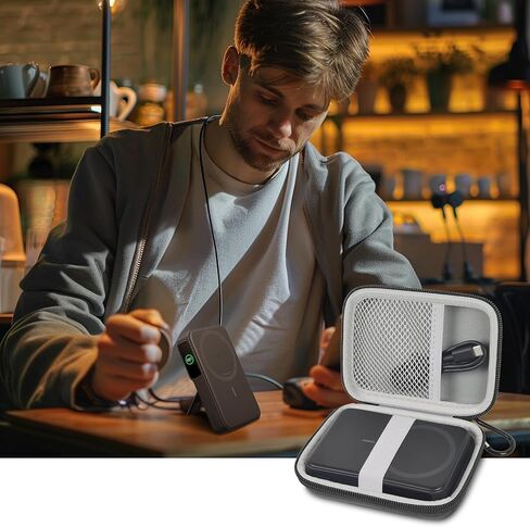 حافظة شاحن محمولة متوافقة مع بنك الطاقة Anker MagGo (10K) بقدرة 15 وات MagSafe، حامل تخزين لـ 633/622/621/321/A1654 10000 مللي أمبير في الساعة 5000 مللي أمبير في الساعة لتوصيل طاقة الهاتف الخلوي - حقيبة حمل فقط in Kuwait