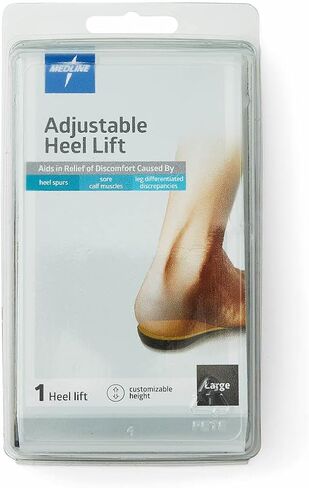 Medline Adjustable Heel Lift, Size S, Tan (Pack of 2) in Saudi Arabia