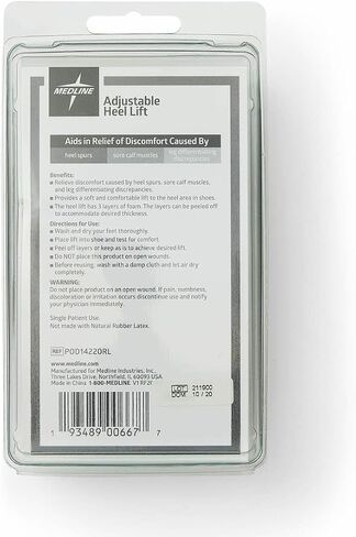 Medline Adjustable Heel Lift, Size S, Tan (Pack of 2) in Saudi Arabia