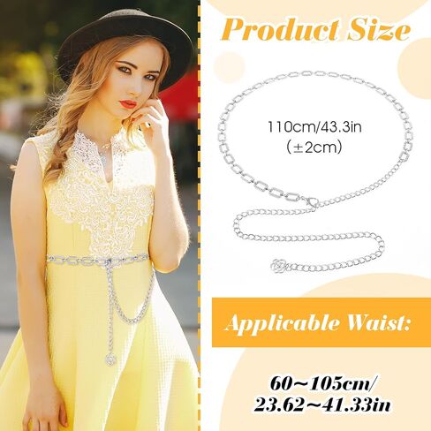 Rhinestone Belt Women, Adjustable Metal Waist Chain Belt Bling Skinny Belts for Wedding Bridal Pants Dress Belt in Saudi Arabia