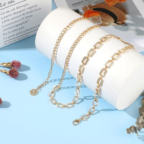 Rhinestone Belt Women, Adjustable Metal Waist Chain Belt Bling Skinny Belts for Wedding Bridal Pants Dress Belt in Saudi Arabia