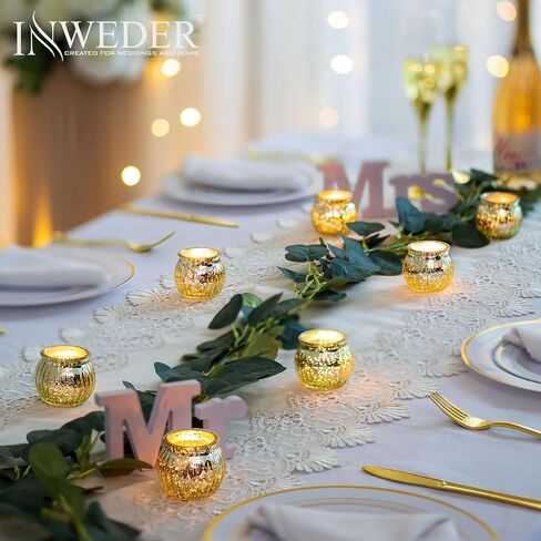 Inweder Glass Votive Candle Holders- Glass Tealight Candle Holder Set of 24 Clear Glass Votives Small Candle Holders Decorative Glass Candle Holder for Wedding Party Table Centrepieces Home in Saudi Arabia