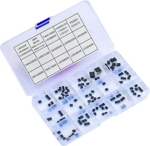 SMD الدائرة المتكاملة JRC4558D LM358DR 74HC595D NE555DR LM324DR ULN2003ADR 74HC165D LM386MX L7805CV مضخم التشغيل/سجلات التحول/منظم الجهد/بوابة المنطق IC مجموعة متنوعة من المقبس in Kuwait