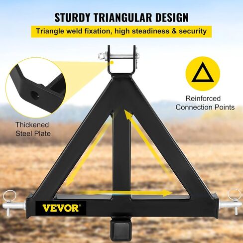 Happybuy الثقيلة 3 نقطة 2 بوصة قضيب الجر استقرار الصلب سحب قضيب 3 pt جرار مقطورة وصلة استقبال 3 نقطة مقطورة استقبال 1 جرار سحب وصلة الجر قضيب الجر in Kuwait
