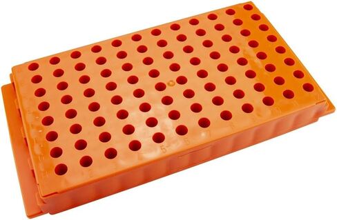 Caplugs Evergreen 240-6388-B30 Microcentrifuge Tube Rack. 96 Places, Reversible, Polypropylene, Blue in Saudi Arabia