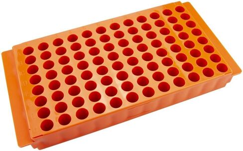 Caplugs Evergreen 240-6388-B30 Microcentrifuge Tube Rack. 96 Places, Reversible, Polypropylene, Blue in Saudi Arabia