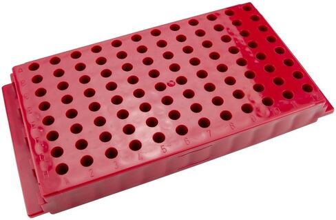 Caplugs Evergreen 240-6388-B30 Microcentrifuge Tube Rack. 96 Places, Reversible, Polypropylene, Blue in Saudi Arabia