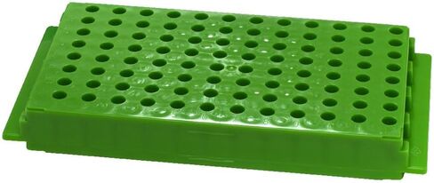 Caplugs Evergreen 240-6388-B30 Microcentrifuge Tube Rack. 96 Places, Reversible, Polypropylene, Blue in Saudi Arabia