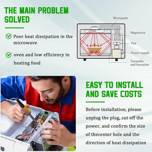 Upgraded Magnetron M24FC-610A Microwave Magnetron Tube,Compatible with Galanz and GE WB27X11126 Microwave Oven Magnetron Repair Parts Replace M24FB-610A in Kuwait