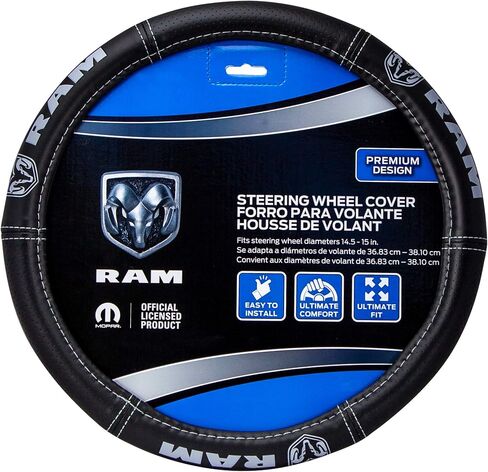 Plasticolor 006697R25 Ram Deluxe Elite Steering Wheel Cover - Gray Logo in Saudi Arabia