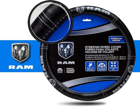 Plasticolor 006697R25 Ram Deluxe Elite Steering Wheel Cover - Gray Logo in Saudi Arabia