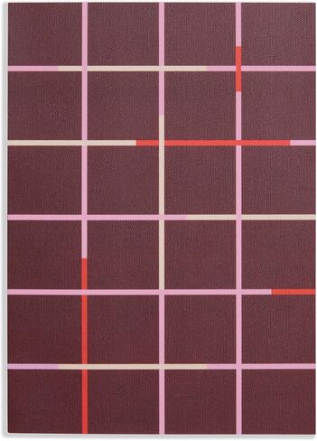 POKETO Checkered Object Notebook - Lavender - Blank, Aesthetic Notebook for Journaling, Office or School - Soft Cover, Lay Flat Journal - 140 Blank Pages, 7" x 9.75 in Saudi Arabia