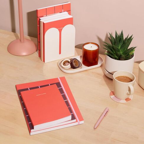 POKETO Checkered Object Notebook - Lavender - Blank, Aesthetic Notebook for Journaling, Office or School - Soft Cover, Lay Flat Journal - 140 Blank Pages, 7" x 9.75 in Saudi Arabia