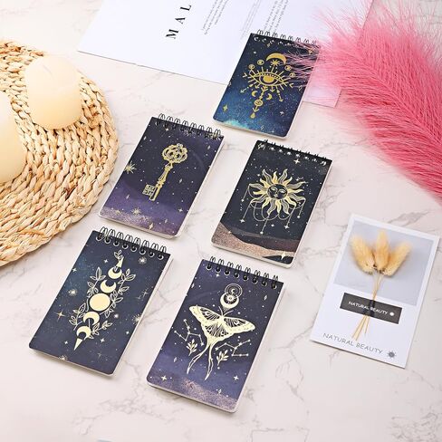 EOOUT Small Spiral Notebook, Aesthetic Pocket Notebook, 16pcs, 3x5 Inches, Memo Pads, Home Office College School, Lined College Ruled Paper, 60 Sheets Per Notebook, 8 Styles in Kuwait