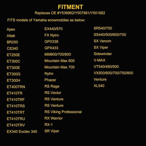 سحّاب القابض الأساسي لسيارات Yamaha Snowmobiles 1982-up، يناسب قابض Yamaha YPZ، YXR وYVXC كما هو مستخدم في معظم الموديلات، يستبدل OE #Y539962/Y507881/Y501882 in Kuwait