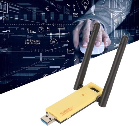 محول واي فاي USB لاسلكي، AC1200Mbps 2.4G 5G واي فاي محول شبكة ثنائي النطاق، محول شبكة الكمبيوتر، محول واي فاي للكمبيوتر الشخصي يدعم وظيفة الكشف التلقائي لنظام التشغيل Windows 10/8/7/XP in Kuwait