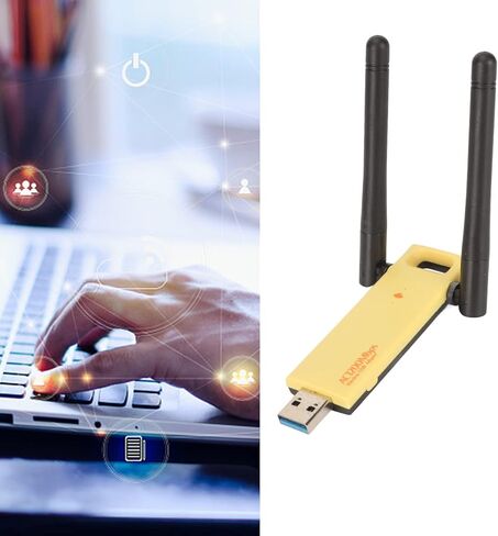 محول واي فاي USB لاسلكي، AC1200Mbps 2.4G 5G واي فاي محول شبكة ثنائي النطاق، محول شبكة الكمبيوتر، محول واي فاي للكمبيوتر الشخصي يدعم وظيفة الكشف التلقائي لنظام التشغيل Windows 10/8/7/XP in Kuwait