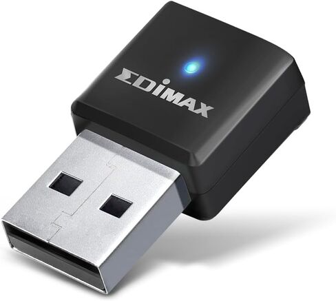 EDiMAX Wi-Fi 5 802.11ac محول USB للشبكات اللاسلكية ثنائي النطاق من الدرجة الصناعية AC650 لأجهزة الكمبيوتر والأنظمة المدمجة، Windows، Linux، تحمل درجات الحرارة القصوى -4F إلى 167F، IEW-7811UTC in Kuwait