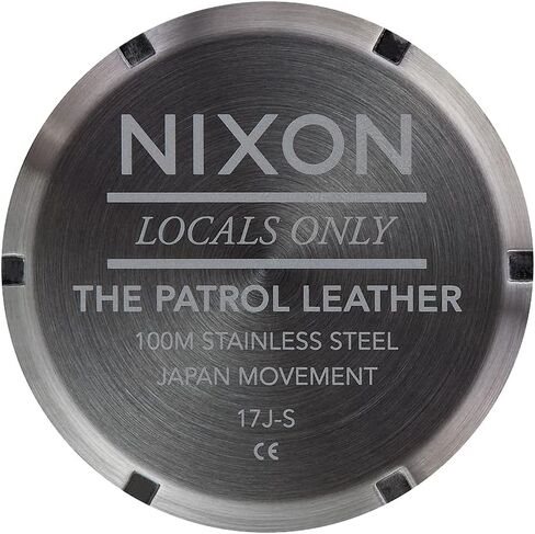 ساعة نيكسون باترول جلدية A1243-100m مقاومة للماء للرجال كلاسيكية أنالوج (42 ملم وجه الساعة، 21 ملم سوار جلدي) in Kuwait