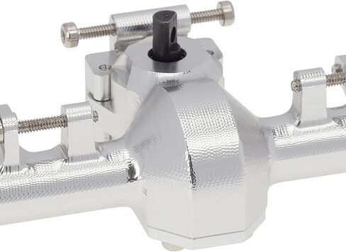 DKKY 1/24 مقياس محاور سبائك الألومنيوم الأمامية والخلفية مجموعة مبيت محور البوابة مع مفصل C جديد لأجزاء ترقية جيب SCX24 90081 C10 (فضي) in Kuwait