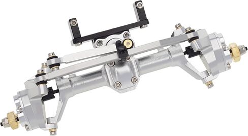 DKKY 1/24 مقياس محاور سبائك الألومنيوم الأمامية والخلفية مجموعة مبيت محور البوابة مع مفصل C جديد لأجزاء ترقية جيب SCX24 90081 C10 (فضي) in Kuwait