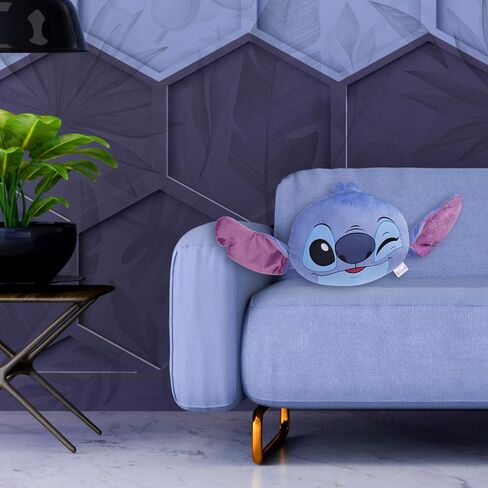 Disney Stitch Sofa Cushions - 3D Plush Cushions for Bed or Sofa Women Teenagers Kids Bedroom Accessories - Stitch Gifts (Blue Stitch) in Saudi Arabia