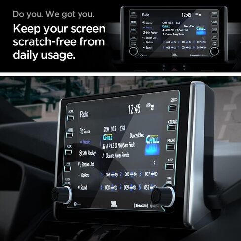 واقي شاشة من الزجاج المقوى من Spigen [Glas.tR Slim] مصمم لسيارة Toyota RAV4 (2019/2020/2021/2022) شاشة لمس لوحة القيادة 8 بوصة - شفاف كريستالي in Saudi Arabia