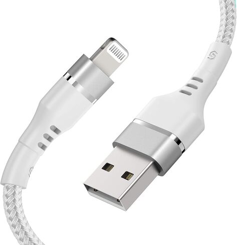 Syncwire iPhone Charger Lightning Cable 4ft [Apple MFI Certified] Upgraded Nylon Braided Fast Charging & Syncing Apple Charger Cord for iPhone 13 12 11 XS Max XR X 8 Plus 7 Plus 6S 6 Se iPad - Black in Saudi Arabia