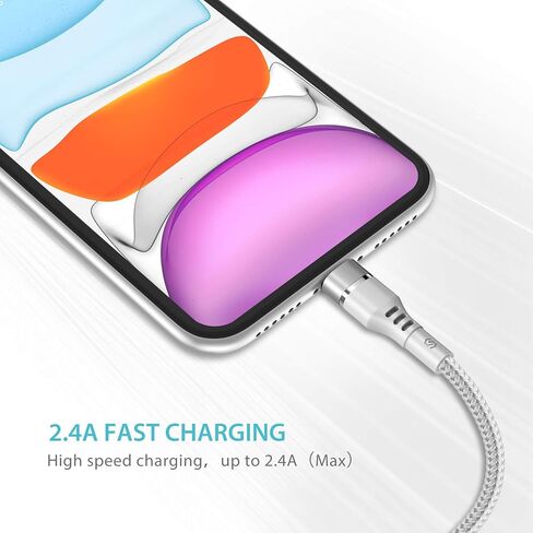 Syncwire iPhone Charger Lightning Cable 4ft [Apple MFI Certified] Upgraded Nylon Braided Fast Charging & Syncing Apple Charger Cord for iPhone 13 12 11 XS Max XR X 8 Plus 7 Plus 6S 6 Se iPad - Black in Saudi Arabia