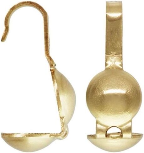 100pcs Clamshell Calotte End Cap Knot Cover 9mm Antique Bronze Plated Brass Bead Tip with Open Loop (4mm Cup) for Jewelry Craft Making CF82-4 in Saudi Arabia