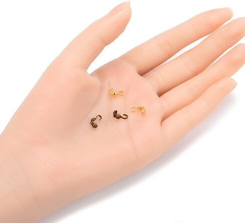 100pcs Clamshell Calotte End Cap Knot Cover 9mm Antique Bronze Plated Brass Bead Tip with Open Loop (4mm Cup) for Jewelry Craft Making CF82-4 in Saudi Arabia