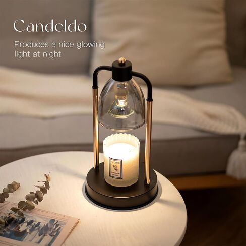 Candle Warmer Lamp with Timer: Candle Warming Lamp for Jar with 2 Bulbs Black Brightness Adjustable Candle Lamps Home Decor Mothers Day Birthday Gift for Mom in Saudi Arabia