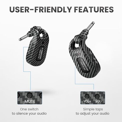 مجموعة استقبال جهاز إرسال الجيتار اللاسلكي، نظام جيتار لاسلكي رقمي قابل لإعادة الشحن من فينيكس برو 2.4 جيجا هرتز، تشغيل 100 قدم مع 18 ترددات، نظام لاسلكي للجيتار (PDP-G) in Kuwait