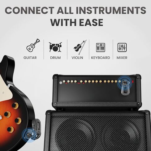 مجموعة استقبال جهاز إرسال الجيتار اللاسلكي، نظام جيتار لاسلكي رقمي قابل لإعادة الشحن من فينيكس برو 2.4 جيجا هرتز، تشغيل 100 قدم مع 18 ترددات، نظام لاسلكي للجيتار (PDP-G) in Kuwait