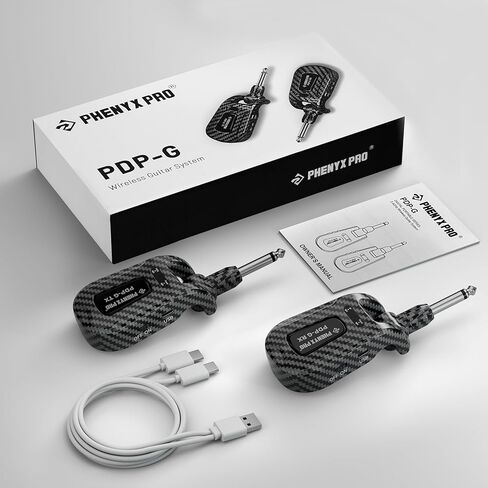 مجموعة استقبال جهاز إرسال الجيتار اللاسلكي، نظام جيتار لاسلكي رقمي قابل لإعادة الشحن من فينيكس برو 2.4 جيجا هرتز، تشغيل 100 قدم مع 18 ترددات، نظام لاسلكي للجيتار (PDP-G) in Kuwait