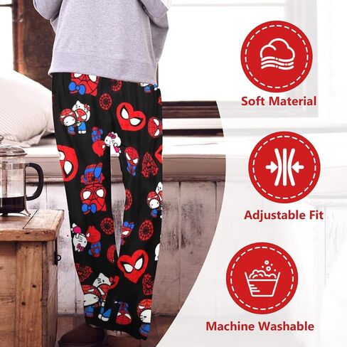 Cute Cartoon Pajama Pants for Women, Christmas Pajama Pants, Anime Sleep Pants, Family Christmas Pajamas Matchin in Saudi Arabia